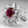 Vintage Imitation Ruby Zircon Ring For Women European American Fashion Cross Border Jewelry view 5
