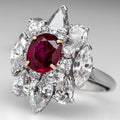 Vintage Imitation Ruby Zircon Ring For Women European American Fashion Cross Border Jewelry view 1