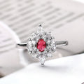 Vintage Imitation Ruby Zircon Ring For Women European American Fashion Cross Border Jewelry view 4