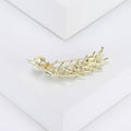 Alloy Pearl Wheat Brooch With Crystal For Clothing Fastening view 4