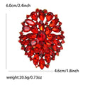 Alloy Crystal Glass Statement Brooch Pin For Suits And Sweaters view 6