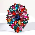 Alloy Crystal Glass Statement Brooch Pin For Suits And Sweaters view 4