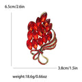 Alloy Rhinestone Bouquet Brooch Vintage Floral Lapel Pin For Coats view 6