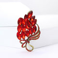 Alloy Rhinestone Bouquet Brooch Vintage Floral Lapel Pin For Coats view 2