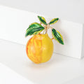 Alloy Lemon Fruit Brooch For Summer Cardigan And Lapel Decor view 3