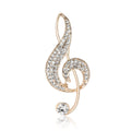 Alloy Rhinestone Music Note Brooch For Suit Lapel Decoration view 5