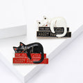 Alloy Enamel Lazy Cat Brooch Pin For Casual Clothing Accessories view 3