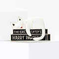 Alloy Enamel Lazy Cat Brooch Pin For Casual Clothing Accessories view 2