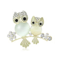 Metal Alloy Cat Eye Owl Brooch For Fashion Garment Decoration view 1