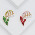 Elegant Alloy Lily Of The Valley Brooch For Clothing Accessories view 1