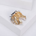 Alloy Horse Head Brooch For Suit Coat And Apparel Decoration view 3