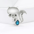 Alloy Rhinestone Opal Fox Brooch For Fashion Garment Accessories view 2