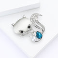 Alloy Rhinestone Opal Fox Brooch For Fashion Garment Accessories view 3