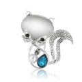 Alloy Rhinestone Opal Fox Brooch For Fashion Garment Accessories view 5