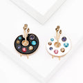 Alloy Enamel Rhinestone Palette Brooch Pin For Jacket Decoration view 1