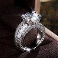 Women's Copper Zircon Engagement Ring, Fashion Proposal Ring For Western Jewelry view 4