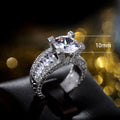Women's Copper Zircon Engagement Ring, Fashion Proposal Ring For Western Jewelry view 5