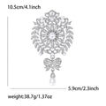 Metal Alloy Pearl Rhinestone Wheat Bow Brooch For Womens Apparel view 6