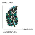 Alloy Rhinestone Leaf Brooch Pin For Womens Suit And Coat Decoration view 6