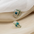 Fresh Round Clear Acrylic Dried Flower Stud Earrings With 925 Silver Pin Elegant Summer Earrings view 4