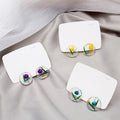 Fresh Round Clear Acrylic Dried Flower Stud Earrings With 925 Silver Pin Elegant Summer Earrings view 1