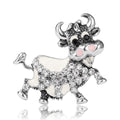 Alloy Enamel Cute Ox Brooch For Zodiac Apparel Accessories view 1