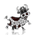 Alloy Enamel Cute Ox Brooch For Zodiac Apparel Accessories view 5