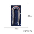 Rhinestone Rainbow Tassel Chain Brooch Pin For Suit Lapels view 5