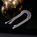 Rhinestone Rainbow Tassel Chain Brooch Pin For Suit Lapels view 4