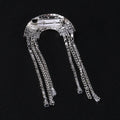Rhinestone Rainbow Tassel Chain Brooch Pin For Suit Lapels view 3