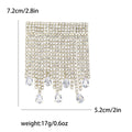 Alloy Rhinestone Tassel Chain Brooch For Women's Suit Lapel view 6