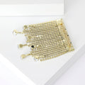 Alloy Rhinestone Tassel Chain Brooch For Women's Suit Lapel view 3