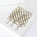 Alloy Rhinestone Tassel Chain Brooch For Women's Suit Lapel view 2