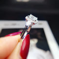 6mm AAA Princess Cut Cubic Zirconia Wedding Ring For Women, European Engagement Band view 3