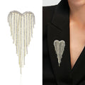 Alloy Heart Tassel Brooch Pin For Women's Suit Lapels view 1