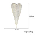 Alloy Heart Tassel Brooch Pin For Women's Suit Lapels view 5