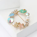 Alloy Rhinestone Starfish Conch Brooch Pin For Women's Apparel view 2