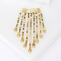Alloy Rhinestone Claw Chain Tassel Brooch Pin For Suit Lapels view 3