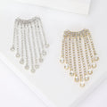 Alloy Rhinestone Claw Chain Tassel Brooch Pin For Suit Lapels view 1