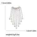 Alloy Rhinestone Claw Chain Tassel Brooch Pin For Suit Lapels view 5