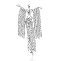 Alloy Tassel Scarf Brooch Pin For Elegant Clothing Fastening view 5