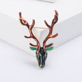 Alloy Enamel Reindeer Brooch Pin For Creative Animal Apparel Accessories view 3