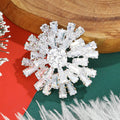 Alloy Rhinestone Snowflake Brooch Pin For Clothing And Scarf Fastening view 2