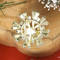 Alloy Rhinestone Snowflake Brooch Pin For Clothing And Scarf Fastening view 3