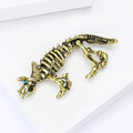 Alloy Skull Dinosaur Brooch Pin For Unisex Suit Lapel Accessories view 3