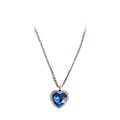Korean Style Rhinestone Heart Alloy Necklace For Women Minimalist Elegant OL Jewelry view 5