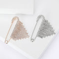 Alloy Full Rhinestone Tassel Brooch Pin For Blazers And Coats view 1
