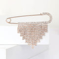Alloy Full Rhinestone Tassel Brooch Pin For Blazers And Coats view 4