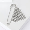 Alloy Full Rhinestone Tassel Brooch Pin For Blazers And Coats view 5