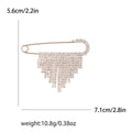 Alloy Full Rhinestone Tassel Brooch Pin For Blazers And Coats view 6